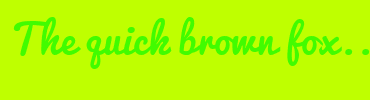 Image with Font Color 41FC00 and Background Color BFFF00